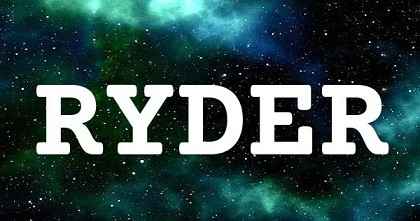 RYDER英文名字意義